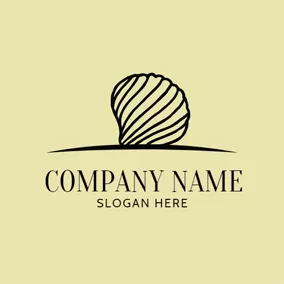 Abstract Logo Abstract Black Shell Icon logo design