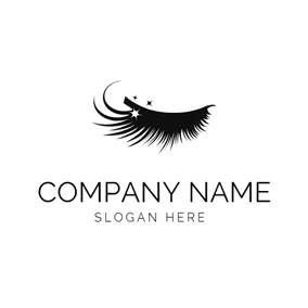 Eyelash Logo Black Eyelash Extension Icon logo design