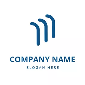 Abstract Logo Line Minimalism Abstract Waterfall logo design