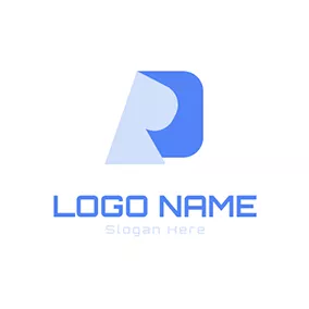 Letter Logo Paper Folding Abstract Letter D R logo design