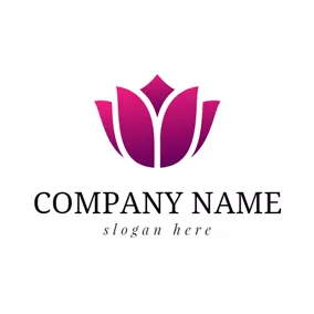 Fashion & Beauty Logo Pink Lotus Flower logo design