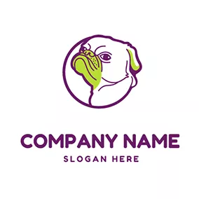 Dog Logo Pug Dog Portrait logo design