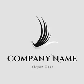 Eyelash Logo Unique Bird and Eyelash logo design