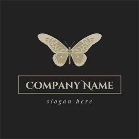 Animal & Pet Logo Visual Brown Butterfly logo design